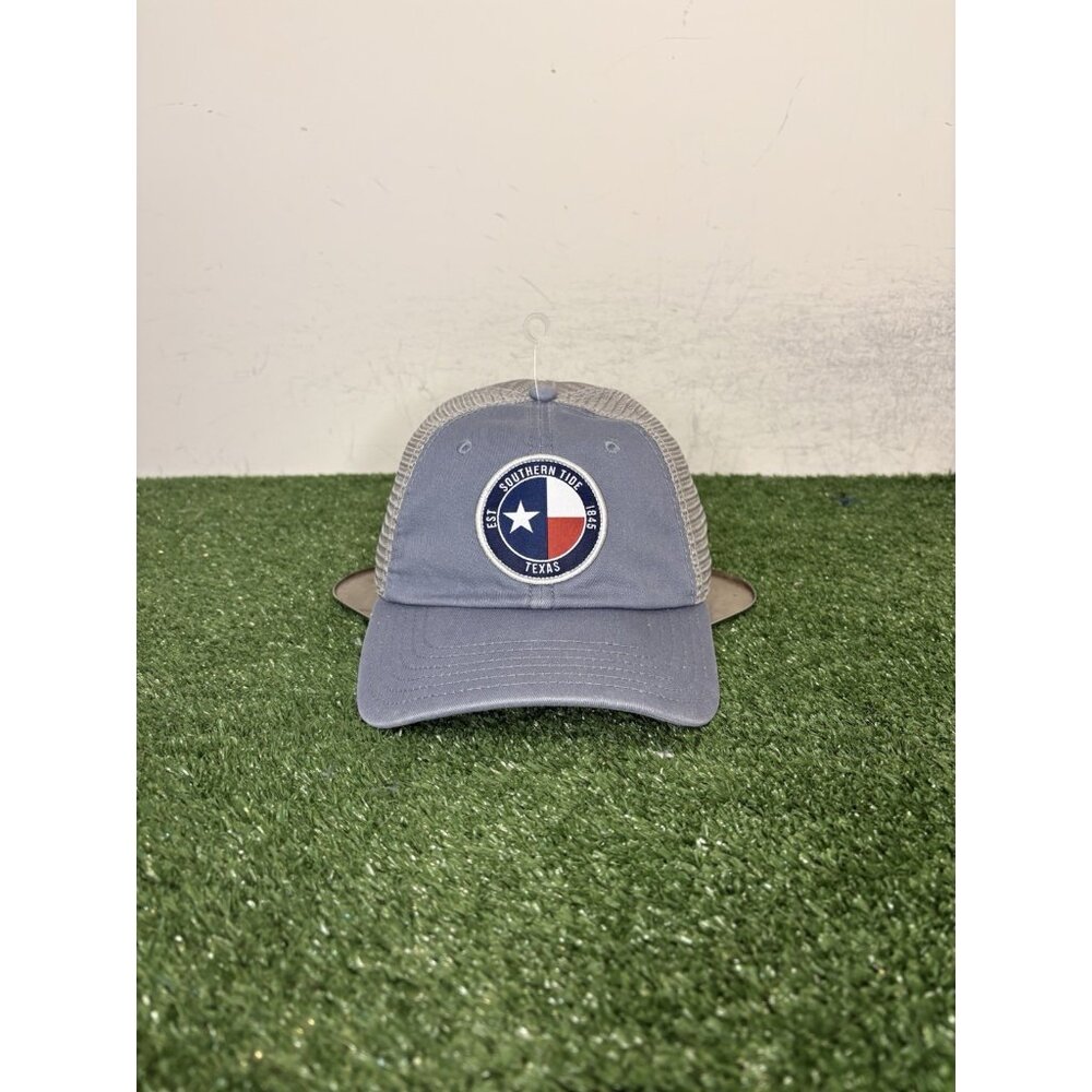 Southern Tide hat cap snap back gray texas trucker mesh breathable lightweight 1